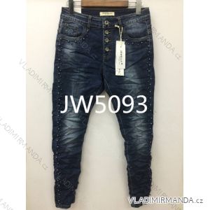 Rifle jeans úzké dlouhé s perličkami dámské (xs-xl) JEWELLY LEXXURY JW5093