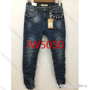 Rifle jeans úzké dlouhé s perličkami dámské (xs-xl) JEWELLY LEXXURY JW5050