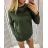 Sweatshirt with thin lace collar (uni sl) ITALY MODA IM518194-1