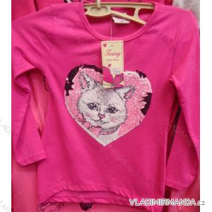T-shirt short sleeve with sequins children's (98-128) TUZZY TURKEY MODA TM218120
