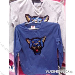 T-shirt short sleeve with baby girl's sequins (104-128) TUZZY TURKEY MODA TM218125
