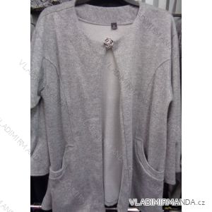 Cardigan with Long Sleeve Lace Sleeve (xl-3xl) POLSKá Móda PM118186
