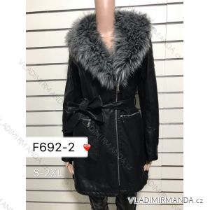 Bunda kabát  koženkový s kožíškem dámská (s-2xl) D.D. STYLE F692-2