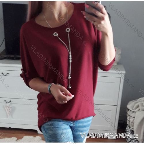 Tričko/tunika 3/4  rukáv dámské   (uni s-l)  ITALSKá MóDA IM718968