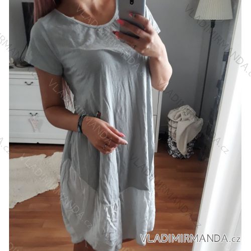 Ladies Short Sleeve Dress (uni xl-3xl) ITALIAN MODA IM718963
