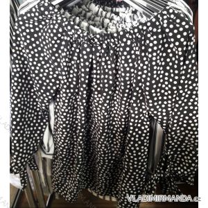 Tunika tričko dlouhý rukáv dámské puntik  (uni s-l) ITALSKá MóDA IM918413