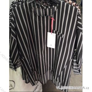 Tunika tričko dlouhý rukáv dámské proužek  (uni s-l) ITALSKá MóDA IM918419