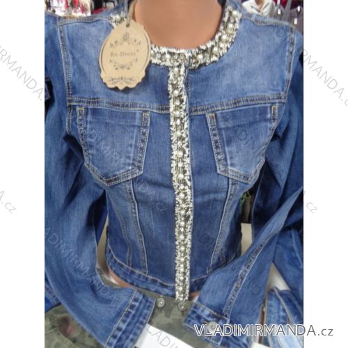 Bunda dlhý rukáv rifľová dámska (xs-xl) RE-DRESS C096