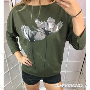 Tunika dlouhý rukáv bavlněná dámské (uni s-l) ITALSKá MODA IM518283