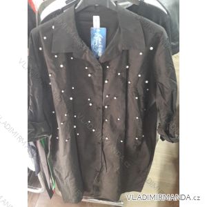 Tunika košile dlouhý rukáv s perličkami dámská (uni s-l) ITALSKá MóDA IM718505