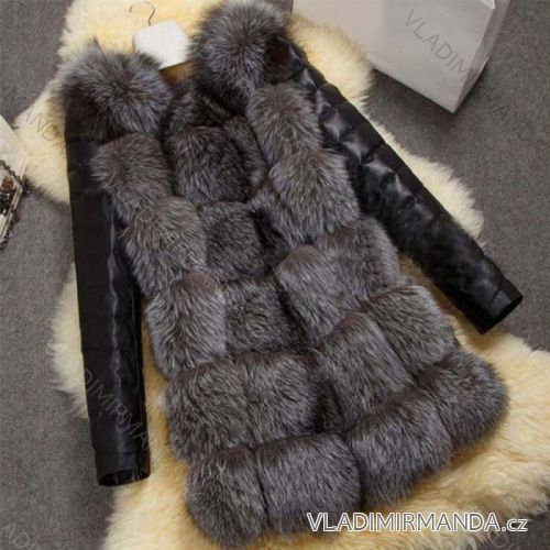 Winter fur long leatherette sleeve women warm furry fur (s-3xl) AFASHION AF18074
