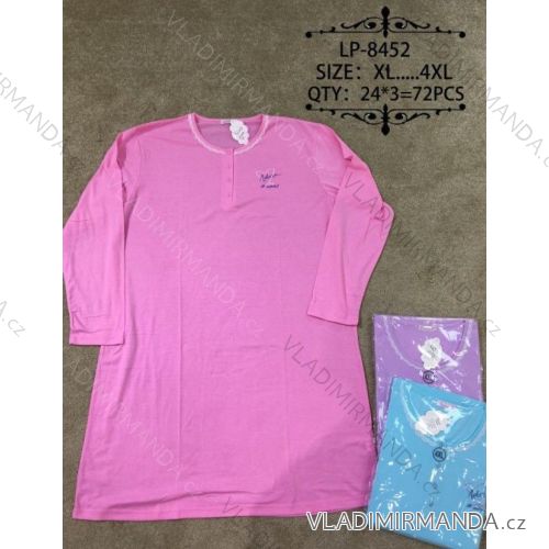 Košele nočné dlhý rukáv dámska nadrozmerná (xl-4XL) N-FEEL LP-8452