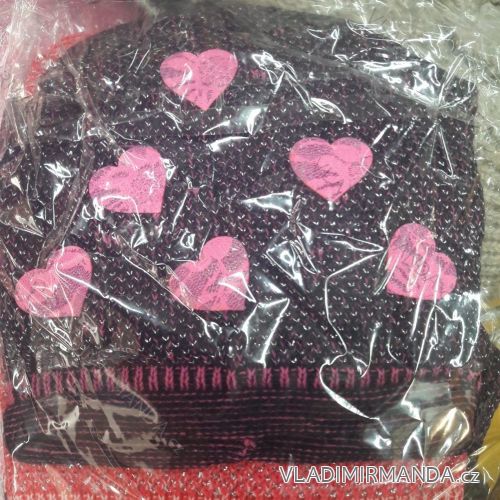 Čiapky zimné zateplená flaušom dámska a dorast (3-8 rokov) POĽSKO PV41863