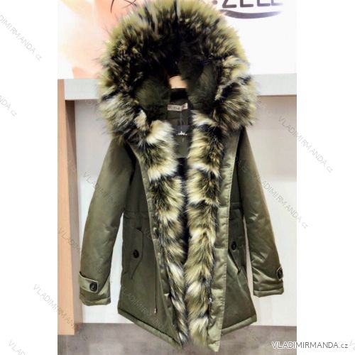 Coat winter park with fur women KZELL ITALIAN MODA MF18005