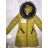 Kabát dlhý zimný dámsky prešívania vypasovaný strih s kožušinkou (s-2xl) Poľsko MODA PM2181837
