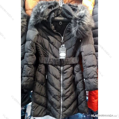 Kabát prešívaný zimný s kožušinkou dámsky (s-xxl) ITALSKÁ MÓDA MA118D-038C
