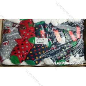 Ponožky dorast až dámske zateplené bavlnou vianočný motív (35-41) AURA.VIA NM1252
