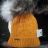 Women's winter cap insulated with flax POLAND POL118243
