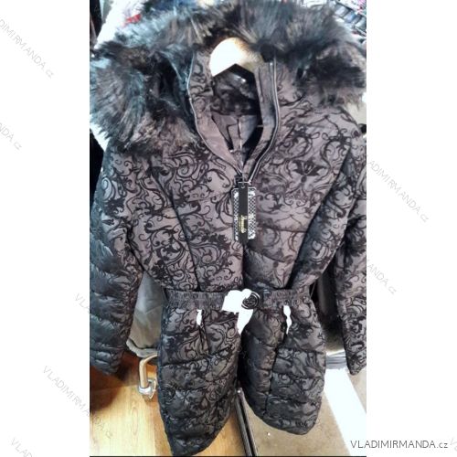 Winter jacket quilted with women's fur (m-3xl) ITALIAN MODA M1528L
