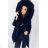 Kabát zimné parka s kožušinkou dámska (s-m-l) K-ZELL FASHION KZE228035BK