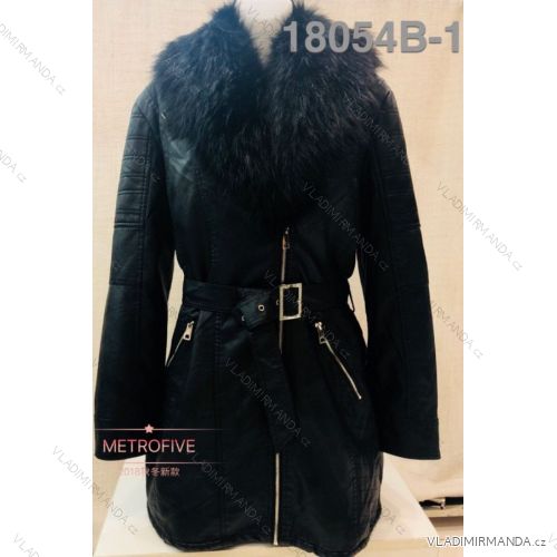 Kabát s kožušinou prešívaný dámsky (s-2xl) METROFIVE MET1818054B-1