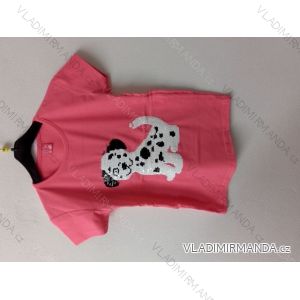 Tričko krátky rukáv s flitrami detské dorast dievčenské (2-8 rokov) Turecké MODA TV4180681
