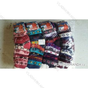 Ponožky teplé zateplené bavlnou dámske aj pánske (35-42) ELLASUN W39007
