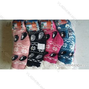 Ponožky teplé zateplené bavlnou dámske aj pánske (35-42) ELLASUN W39009
