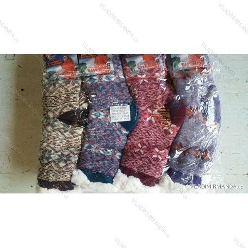 Ponožky teplé zateplené bavlnou dámske ai pánske (35-42) ELLASUN W39002