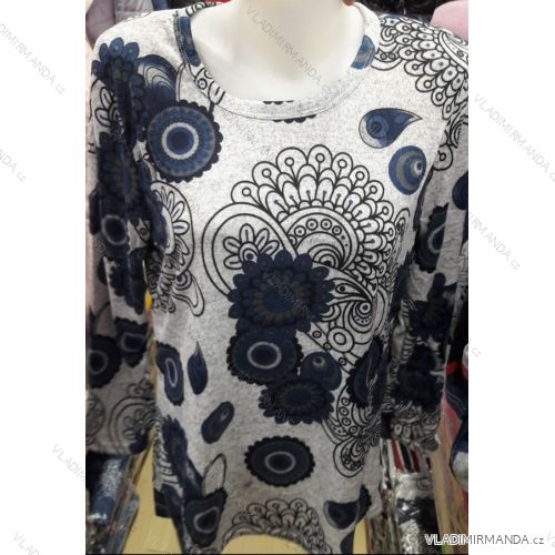 Tričko tunika 3/4 dlhý rukáv dámske (l-3XL) DUNAUONE polski moda PM118231