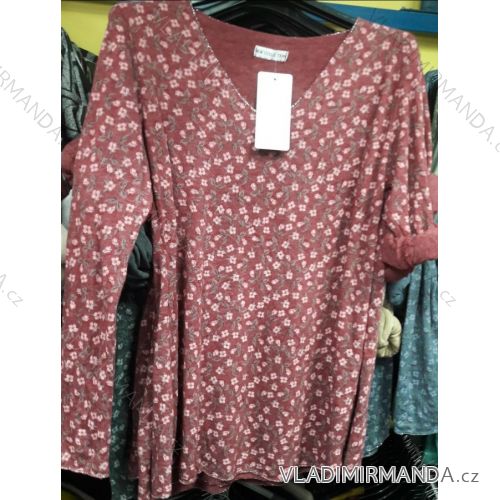 Die lange Hülse des T-Shirts Frauen (uni sl) ITALIENISCHE Art und Weise IM818172
