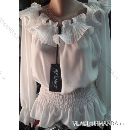 Tunika tričko dlouhý rukáv dámské  (uni s-l) ITALSKá MóDA IM91859