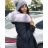 Coat winter park with fur women's shiny KZELL ITALIAN MODA KZE198103BLACK