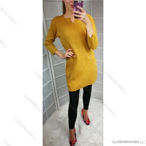 Šaty dlhý rukáv teplé dámske (uni sl) ITALSKÁ MÓDA IM5182888
