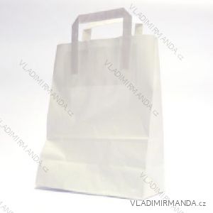 Papírová taška bílá kraft 28x27 50ks / balení