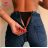 Rifle jeans dámske zips v zadu (34-44) AFASHION AF18063 M modrá