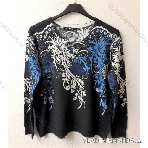 Sveter slabý dlhý rukáv dámsky (m-3XL) Poľsko moda PM1186641
