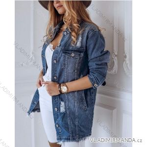 Bunda riflová dlhá dámska (xs-xl) ITALSKÁ MÓDA IM919032