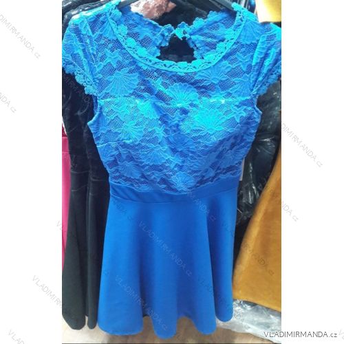 Šaty elegantné krátke s čipkou dámske (uni sl) ITALSKÁ MÓDA IM919039
