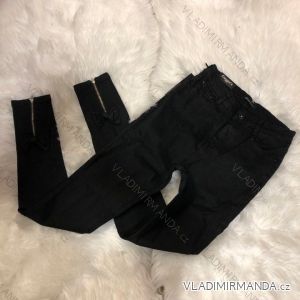 Rifle jeans s mašličkou a zipsom na nohavici dámske (34-42/XS-XL) Gourde LEU18BK2191-1
