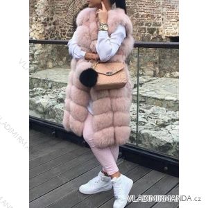 Vesta kožíšek dlouhý zimní dámský teplá umělá kožešina (s-4xl) AFASHION AF18099