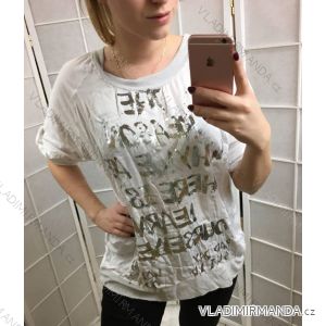 T-Shirt Tunika lange Ärmel Damen (uni xl-3xl) ITALIENISCHE Mode IM719023