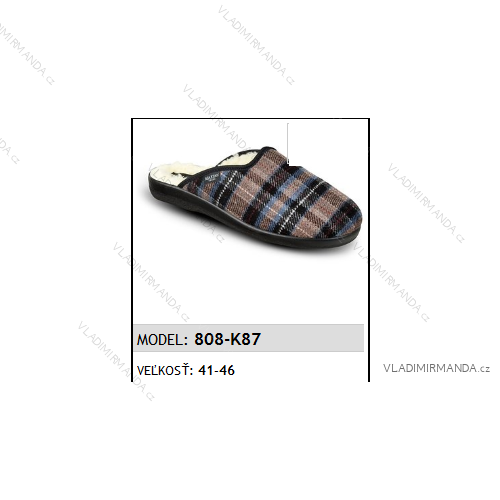 Papuče šľapky pánske (41-46) Mjartan OBUV 808-K87
