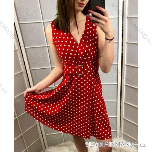 Dress summer polka dot women (uni sl) ITALSKÁ Móda IM919148
