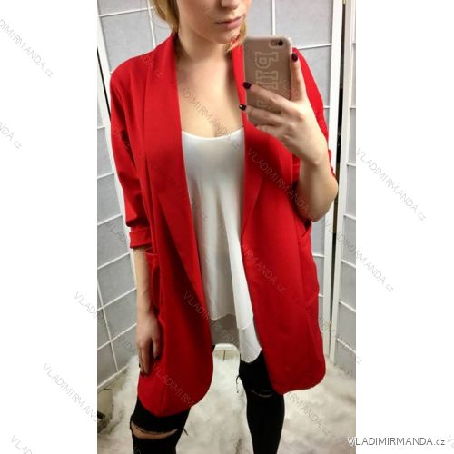 Jacke verlängert 3/4 lange Ärmel (uni sl) ITALIENISCHE Mode IM318270