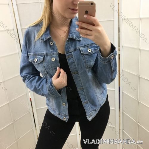 Bunda dlhý rukáv rifľová dámska (2xl-6xl) Gourde GD1027-LK