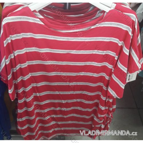 Tričko krátky rukáv dámske proužek (uni m/l) ITALSKÁ MÓDA IM719090