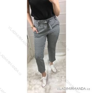 Hose lange Taille schwarz und weiß Jacquard Frauen (sl) ITALIENISCHER MODUS IM919294
