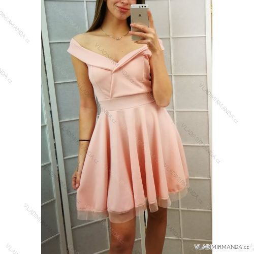 Elegantes kurzes Damenkleid (uni s / m) ITALIAN MODA IM9196258