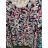 Tričko krátky rukáv dámske nadrozmerné červené kvety (L-4XL) Gosia POĽSKÁ MODA PM119123
